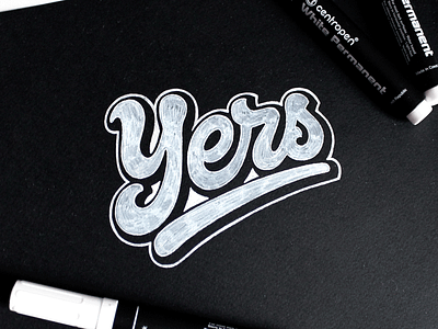 Yers brand calligraphy customtype lettering logo logotype type typography yers