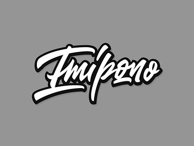 Imipono brand calligraphy customtype imipono lettering logo logotype type typography