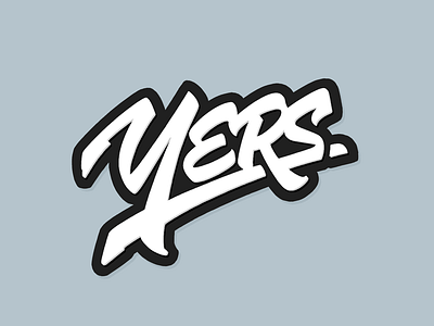 Yers brand calligraphy customtype lettering logo logotype type typography yers