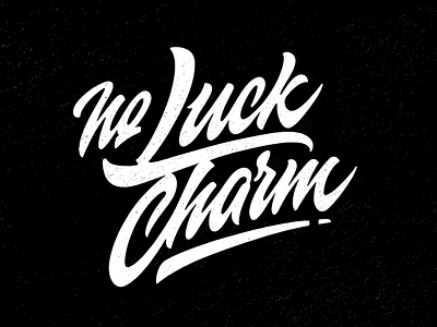 No Luck Charm brand calligraphy charm customtype lettering logo logotype noluck type typography