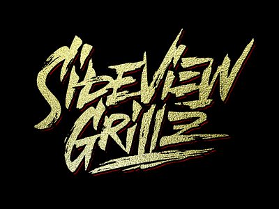 Svg brand calligraphy customtype grillz lettering logo logotype sideview type typography