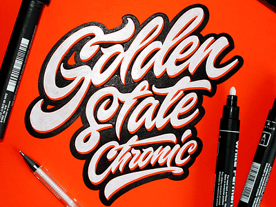 Golden State Chronic brand calligraphy chronic customtype golden lettering logo logotype state type typography