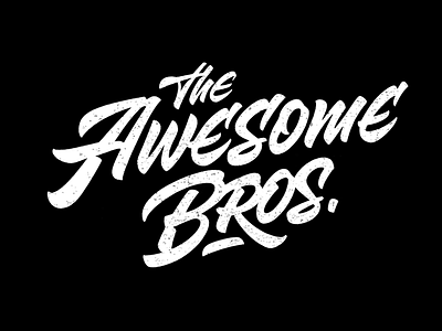 The Awesome Bros awesome brand bros calligraphy customtype lettering logo logotype type typography