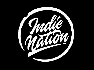 Indie Nation brand calligraphy customtype indie lettering logo logotype nation type typography