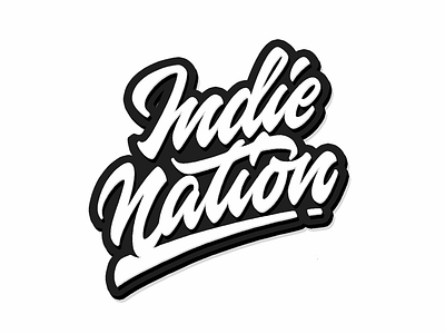 Indie Nation brand calligraphy customtype indie lettering logo logotype nation type typography