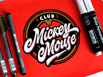 Mickey Mouse brand calligraphy customtype lettering logo logotype mickey mickeymouse type typography