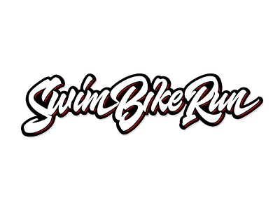 Sbr bike brand calligraphy customtype lettering logo logotype run swim triathlon type typography