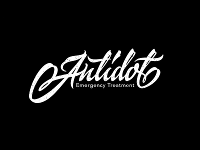 Antidot antidote brand calligraphy customtype font lettering logo logotype script type typography