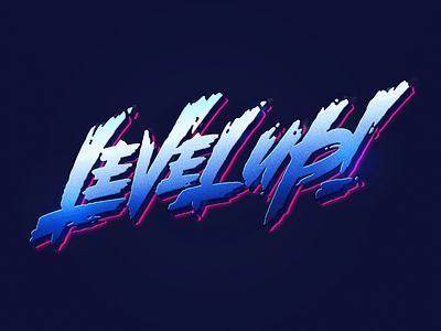 Level Up ! brand calligraphy customtype lettering level logo logotype type typography up