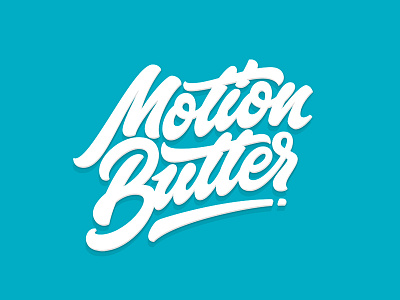 Motion Butter brand butter calligraphy customtype font lettering logo logotype motion script type typography