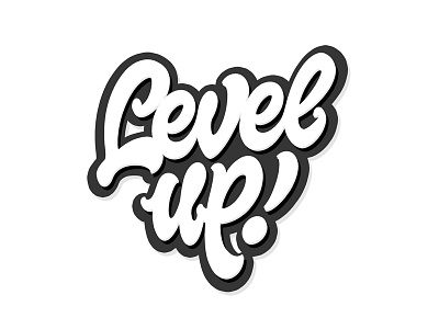 Level Up brand calligraphy customtype lettering level logo logotype type typography up