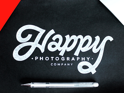 Happy Sketch brand calligraphy customtype happy lettering logo logotype photography type typography