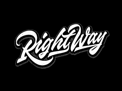 Right Way brand calligraphy customtype lettering logo logotype right type typography way