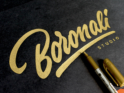 Boronali boronali brand calligraphy customtype lettering logo logotype studio type typography