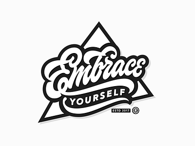 Embrace brand calligraphy customtype embrace lettering logo logotype type typography yourself