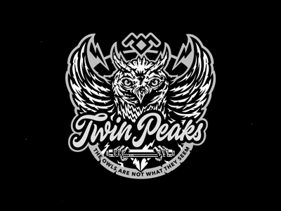 Twin Peaks animation calligraphy customtype fanart lettering logo logotype motion owl twinpeaks type typography