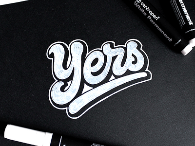 Yers brand calligraphy customtype lettering logo logotype type typo typography yers