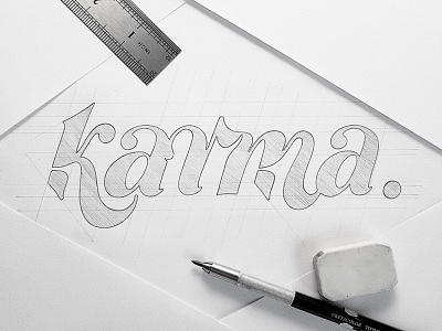 Karma brand calligraphy customtype handlettering karma lettering logo logotype type typography