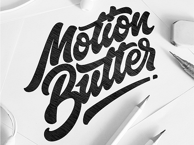 Motion Butter brand butter calligraphy customtype font lettering logo logotype motion script type typography