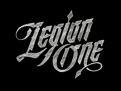 Legion One brand calligraphy customlettering customtype handlettering legion lettering logo logotype one type typography