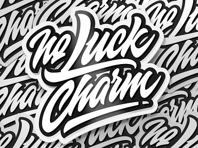 No Luck Charm brand calligraphy customtype handlettering lettering logo logotype type typography