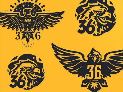 36 Familia art bird brand design design art font logo logotype mascot type typography
