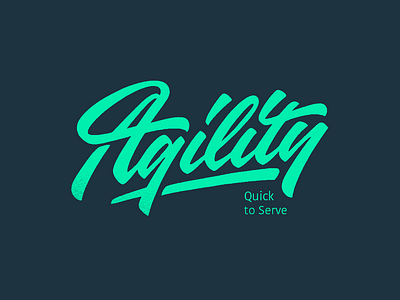 Agility calligraphy customlettering customtype handlettering handtype lettering logo logotype type typography