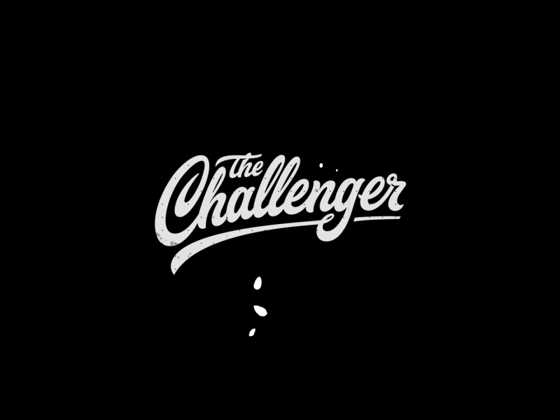 Challenger 2d animation animated animated gif animation calligraphy customtype font gif handlettering lettering logo motion typography