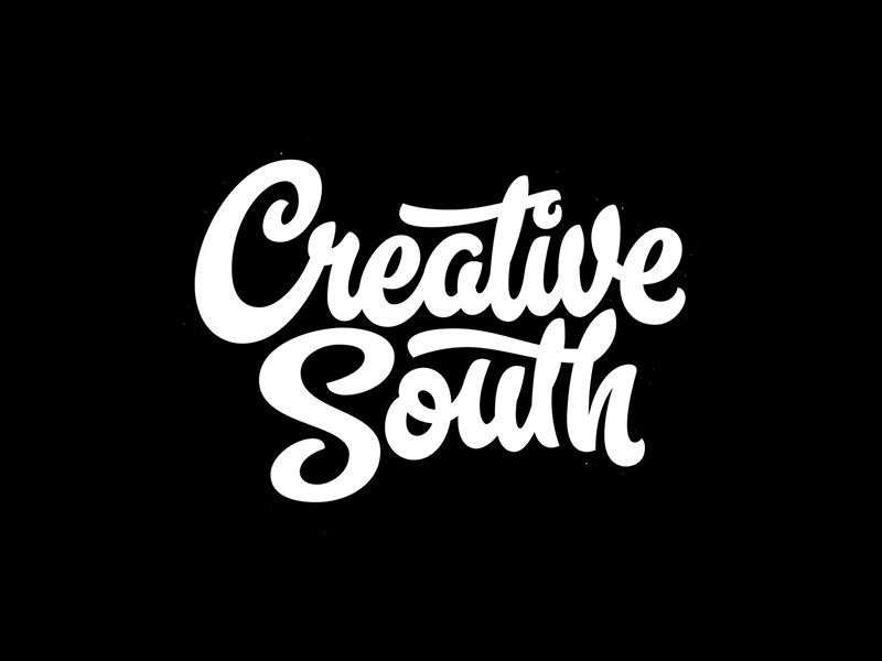 CREATIVE SOUTH animated animation calligraphy customlettering customtype font gif handlettering lettering logoanimation logotype motion typography