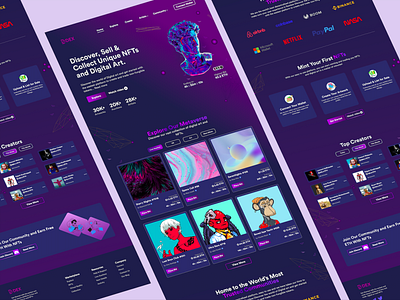 DEX NFT Landing Page