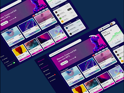 NFT Marketplace Dashboard Darkmode