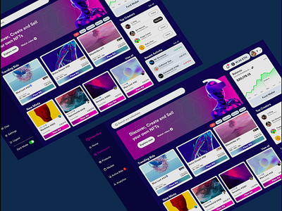 NFT Marketplace Dashboard Darkmode