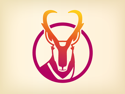 Pronghorn Antelope animal icon vector