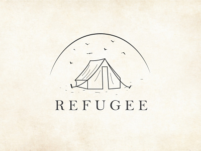 REFUGEE design illustration logo refugee vector