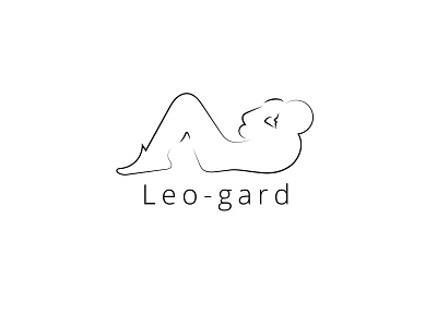 leo gard branding design flat illustration logo minimal vector