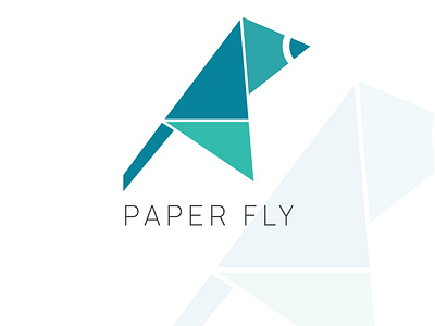 Paper Fly Logo Design with technology and innovation