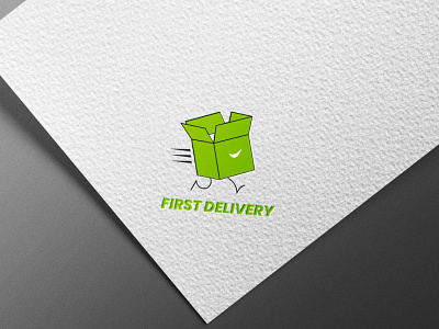 First Delivery Logo courier creative logo delivery express first food icon logo service vector