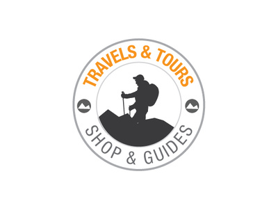 Travels & tours logo company design guide icon logo shopping tourism travel travel app travelling vector