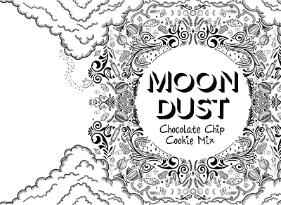 Moon Dust Cookie Mix design illustration typography