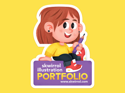 Portfolio Sticker illustration skwirrol