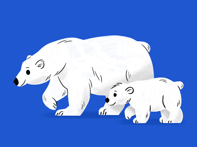 polarbears character illustration skwirrol