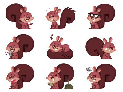Sticker Pack for Personalized Keyboard App app skwirrol squirrel sticker
