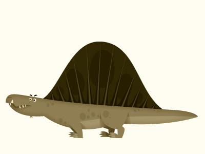 dimetrodon dimetrodon dinosaur illustration skwirrol