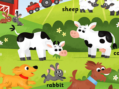 on the fun farm! illustration puzzle skwirrol