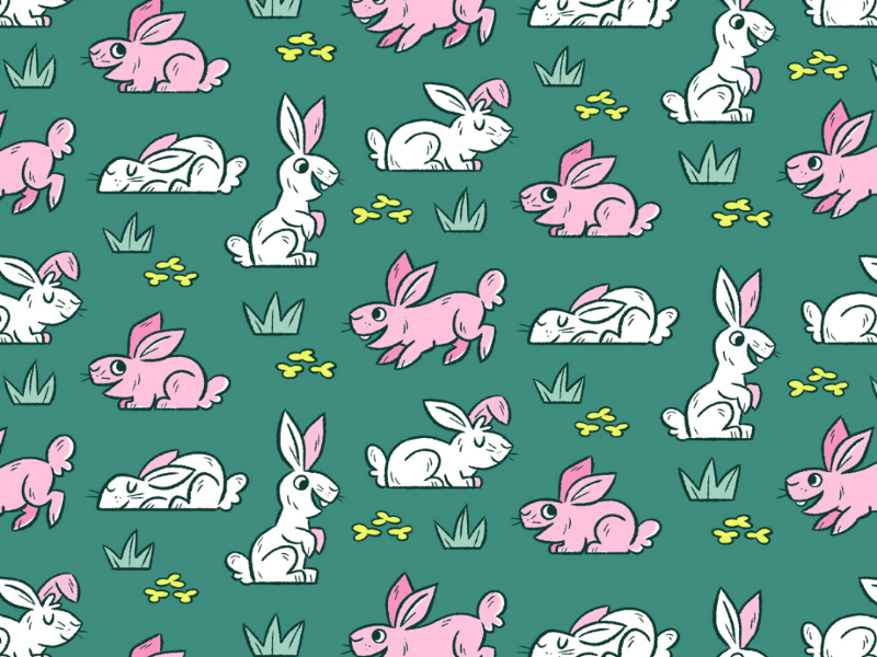 Rabbit Pattern By Eva Galesloot 