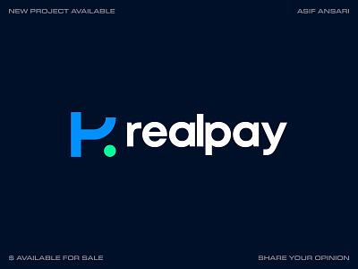 realpay - modern logo design - payment logo - financial logo 3d modern logo style