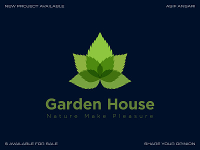 Garden House - Logo Design - NBD Logo - Natural Logo logo logo design ideas natural logo nbd logo united estate