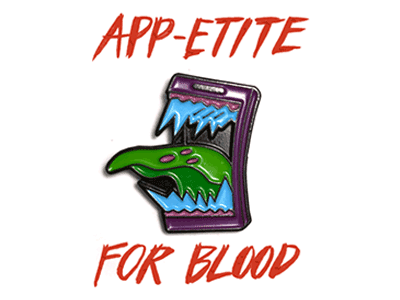 Appetite for Blood animation enamel pin monsters photoshop