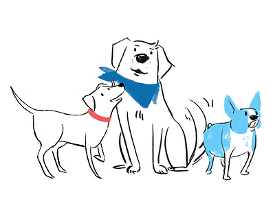 Office Dogs digital illustration dogs illustration photoshop
