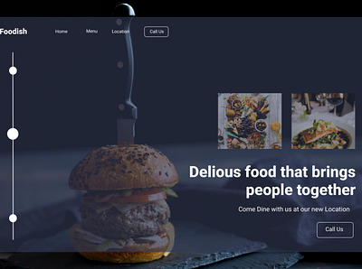 Food-ish Website design blue dark food purple ui web design website